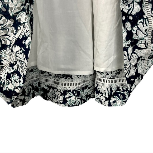 SERIE SUNCOO PARIS ROBE CASTOR EYELET FLORAL FIT & FLARE 3/4 SLEEVE DRESS - Picture 10 of 16